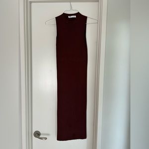 Zara bodycon midi brown dress